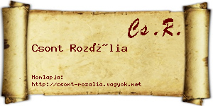 Csont Rozália névjegykártya