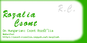 rozalia csont business card